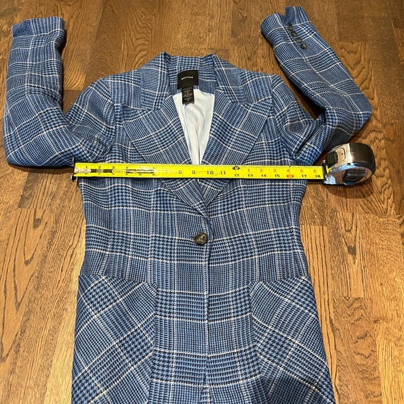 Smythe Birkin Blazer in Blue Plaid Print Size 6 - Picture 11 of 13
